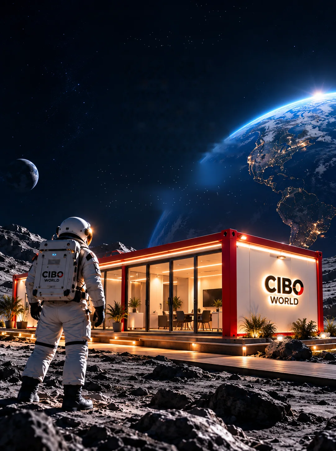 Conteneur préfabriqué CIBO World livré jusque sur la Lune : une livraison sans frontière