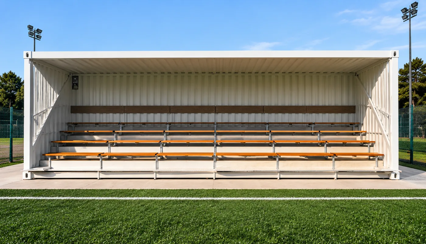 Tribune modulaire – équipement sportif CIBO World à Abidjan, Côte d'Ivoire – vue 2